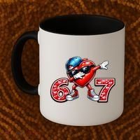67 Meme 6-7 Heart Dabbing Six Seven Valentines Day Coffee Mug thumb 2
