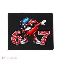 67 Meme 6-7 Heart Dabbing Six Seven Valentines Day Mousepad thumb 0