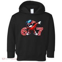67 Meme 6-7 Heart Dabbing Six Seven Valentines Day Toddler Hoodie thumb 0