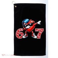 67 Meme 6-7 Heart Dabbing Six Seven Valentines Day Golf Towel thumb 0