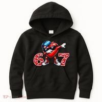 67 Meme 6-7 Heart Dabbing Six Seven Valentines Day Kids Hoodie thumb 0