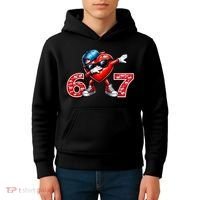 67 Meme 6-7 Heart Dabbing Six Seven Valentines Day Kids Hoodie thumb 4