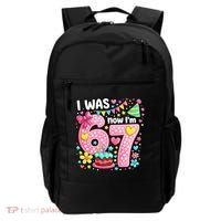 67 Meme 7th Birthday I Was 6 Now I'm 7 Backpack thumb 0
