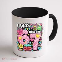 67 Meme 7th Birthday I Was 6 Now I'm 7 Coffee Mug thumb 1