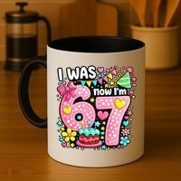 67 Meme 7th Birthday I Was 6 Now I'm 7 Coffee Mug thumb 4