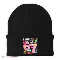 67 Meme 7th Birthday I Was 6 Now I'm 7 Beanie thumb 0