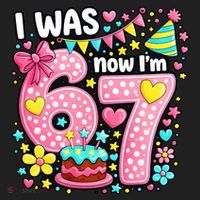 67 Meme 7th Birthday I Was 6 Now I'm 7 Beanie thumb 2