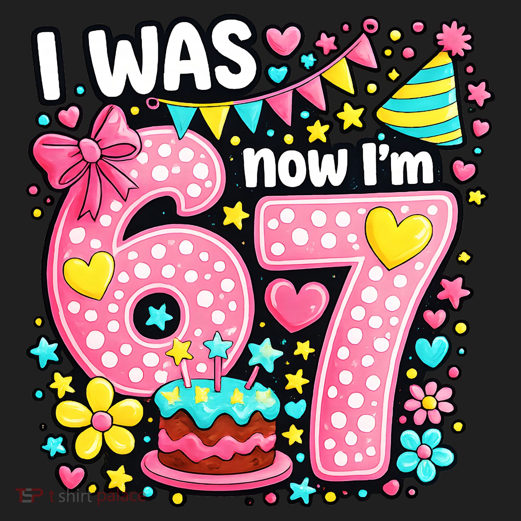67 Meme 7th Birthday I Was 6 Now I'm 7 Beanie