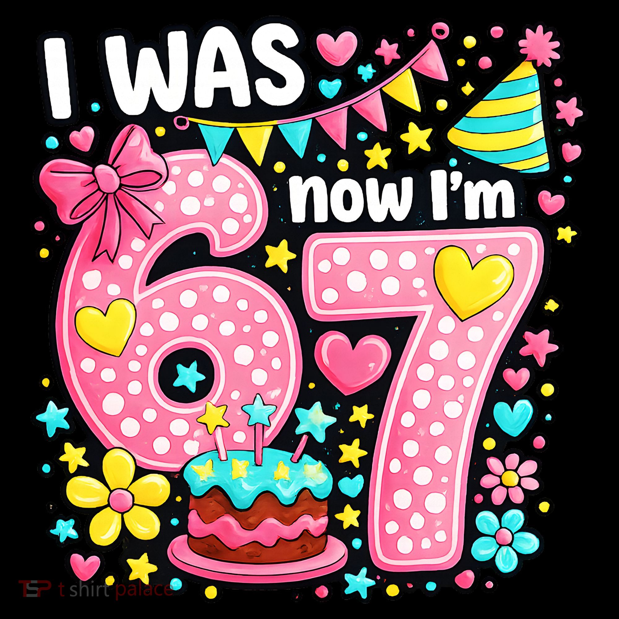 67 Meme 7th Birthday I Was 6 Now I'm 7 Women's Hoodie