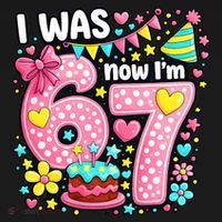 67 Meme 7th Birthday I Was 6 Now I'm 7 Women's Tank Top thumb 5