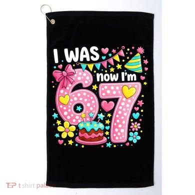 67 Meme 7th Birthday I Was 6 Now I'm 7 Golf Towel