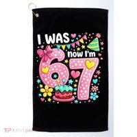 67 Meme 7th Birthday I Was 6 Now I'm 7 Golf Towel thumb 0