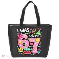 67 Meme 7th Birthday I Was 6 Now I'm 7 Tote Bag thumb 0