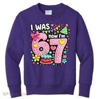 67 Meme 7th Birthday I Was 6 Now I'm 7 Kids Sweatshirt thumb 0