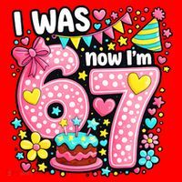 67 Meme 7th Birthday I Was 6 Now I'm 7 Santa Hat thumb 1