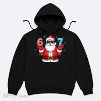 6-7 Meme Cool Santa Claus 67 Hoodie thumb 0