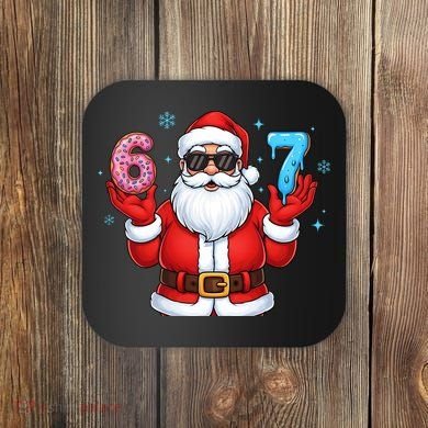 6-7 Meme Cool Santa Claus 67 Coaster