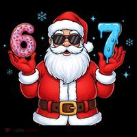 6-7 Meme Cool Santa Claus 67 Coaster thumb 2