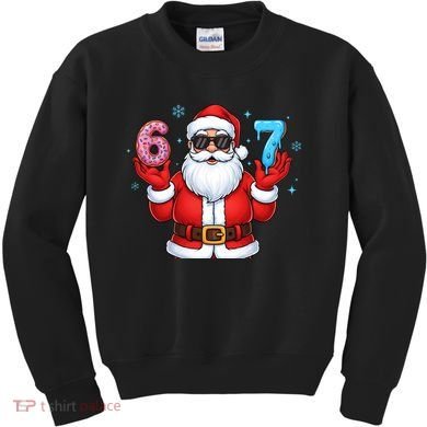6-7 Meme Cool Santa Claus 67 Kids Sweatshirt