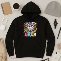 6-7 Meme Funny 67 Easter Bunny Hoodie thumb 3