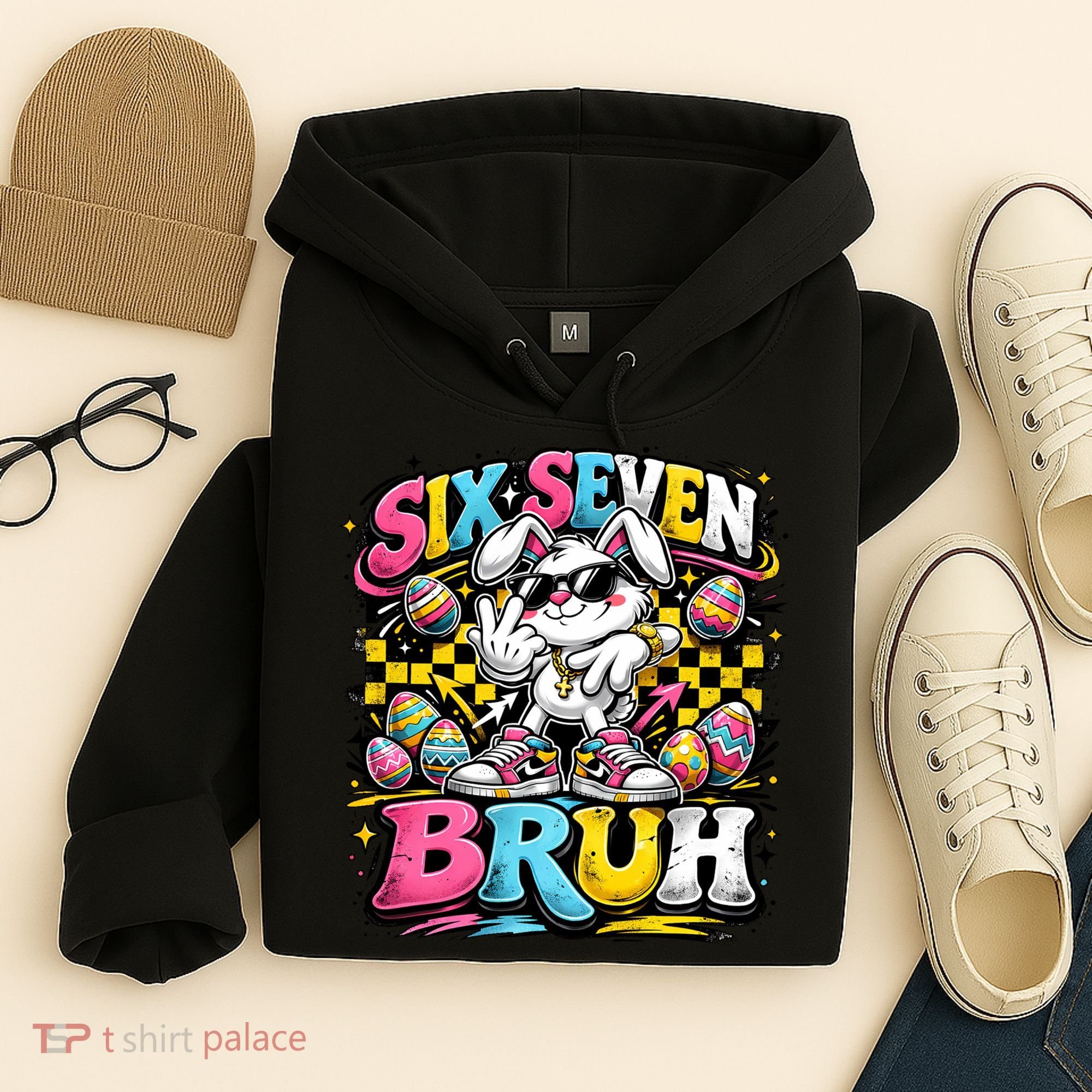 6-7 Meme Funny 67 Easter Bunny Hoodie