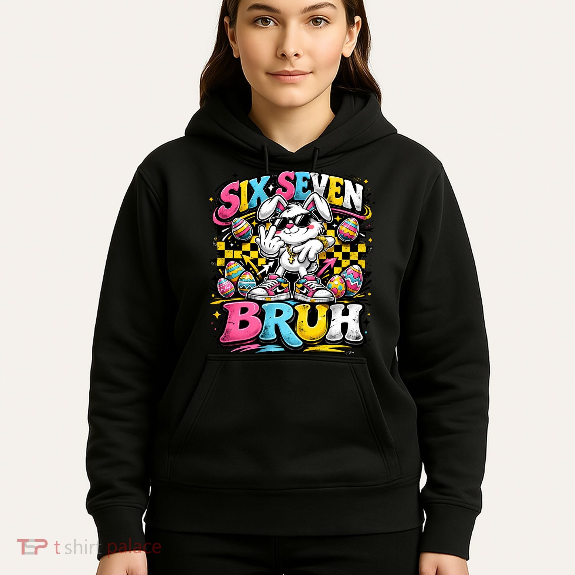 6-7 Meme Funny 67 Easter Bunny Hoodie
