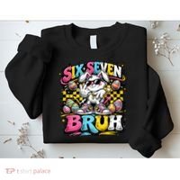 6-7 Meme Funny 67 Easter Bunny Sweatshirt thumb 2