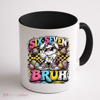6-7 Meme Funny 67 Easter Bunny Coffee Mug thumb 1