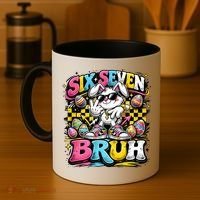 6-7 Meme Funny 67 Easter Bunny Coffee Mug thumb 4