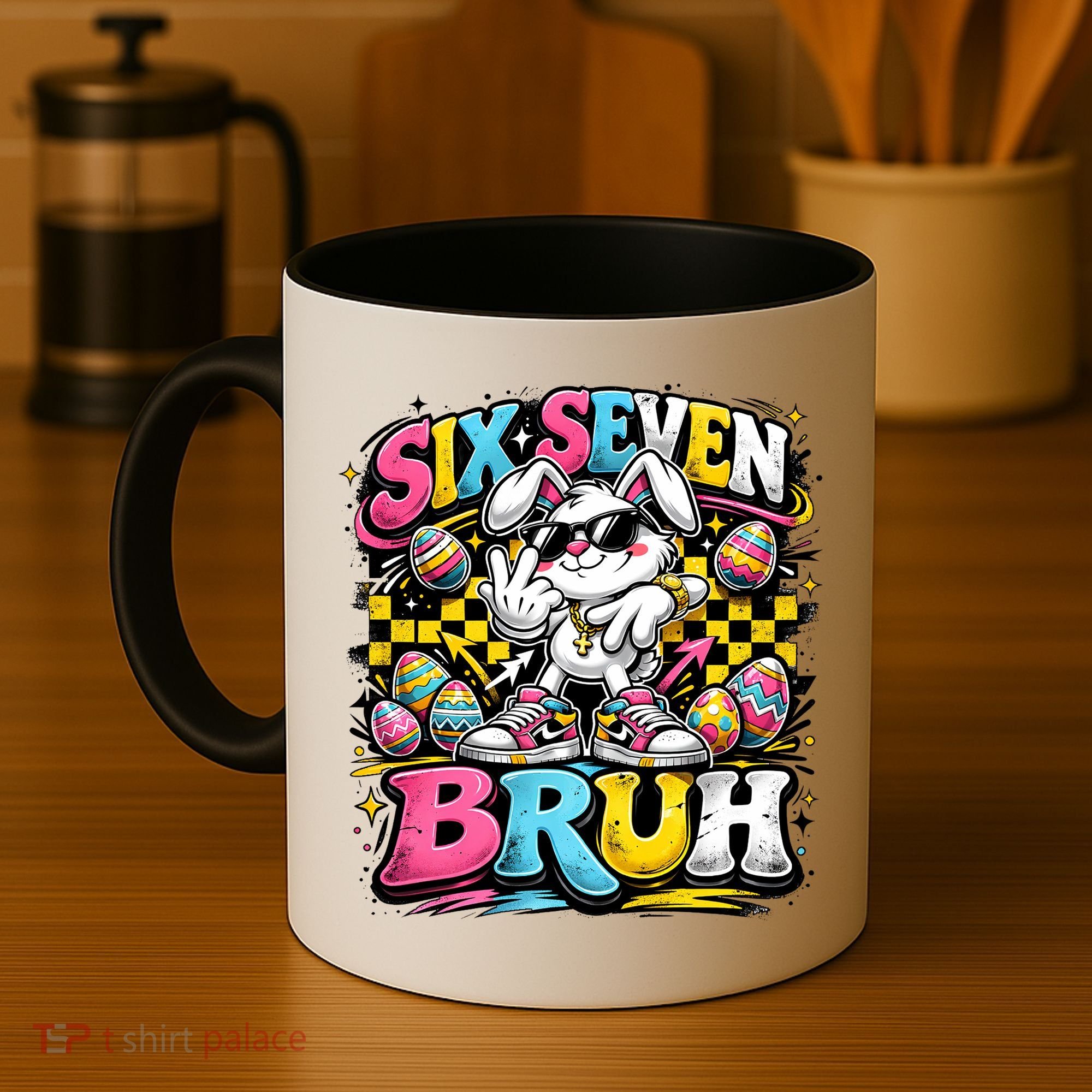 6-7 Meme Funny 67 Easter Bunny Coffee Mug