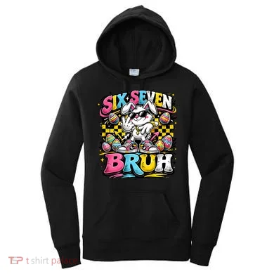 6-7 Meme Funny 67 Easter Bunny Women's Hoodie