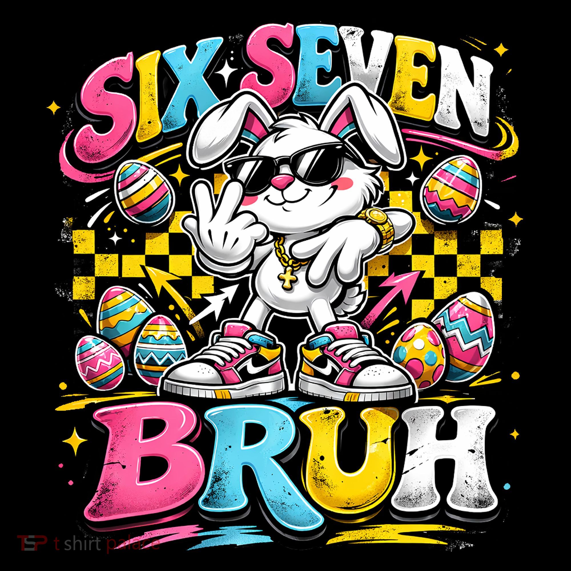 6-7 Meme Funny 67 Easter Bunny Women's Hoodie
