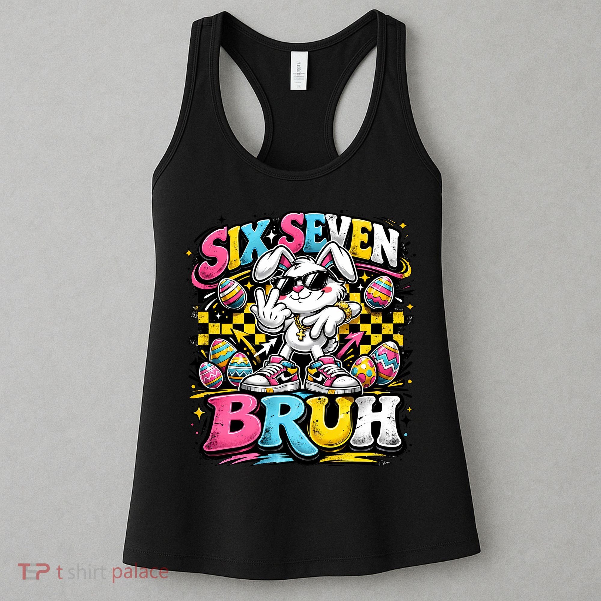 6-7 Meme Funny 67 Easter Bunny Women's Tank Top
