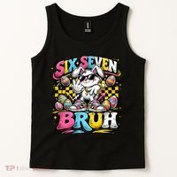 6-7 Meme Funny 67 Easter Bunny Tank Top thumb 2