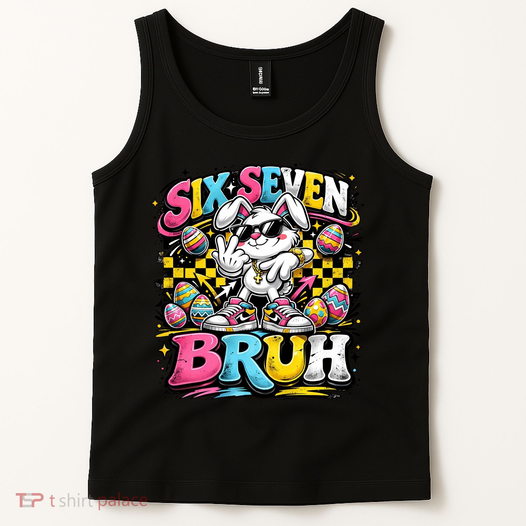6-7 Meme Funny 67 Easter Bunny Tank Top