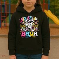 6-7 Meme Funny 67 Easter Bunny Kids Hoodie thumb 3