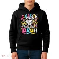 6-7 Meme Funny 67 Easter Bunny Kids Hoodie thumb 4