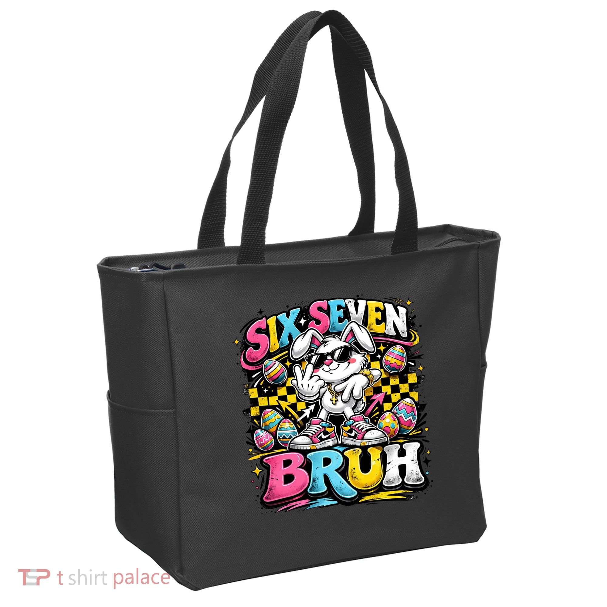 6-7 Meme Funny 67 Easter Bunny Tote Bag