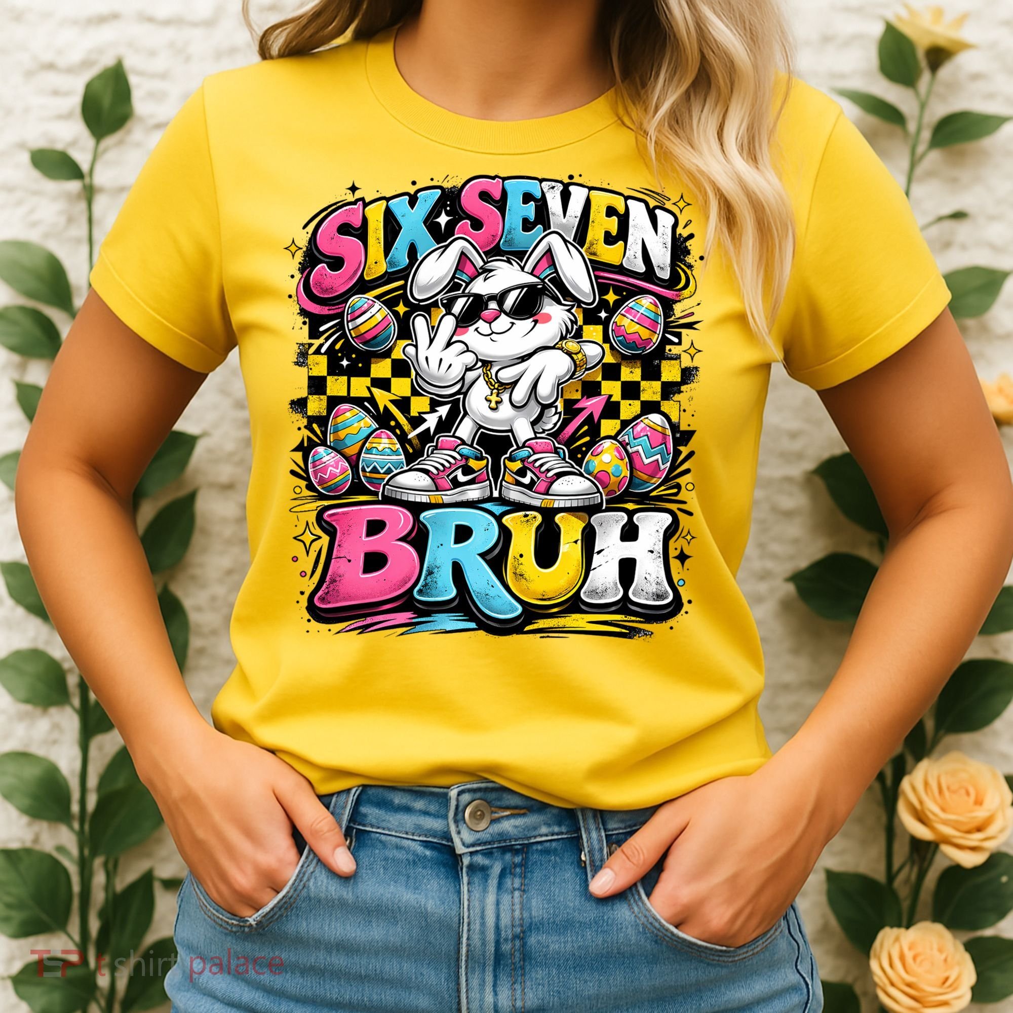 6-7 Meme Funny 67 Easter Bunny Women's T-Shirt