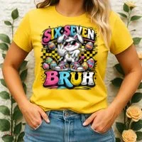 6-7 Meme Funny 67 Easter Bunny Women's T-Shirt thumb 2