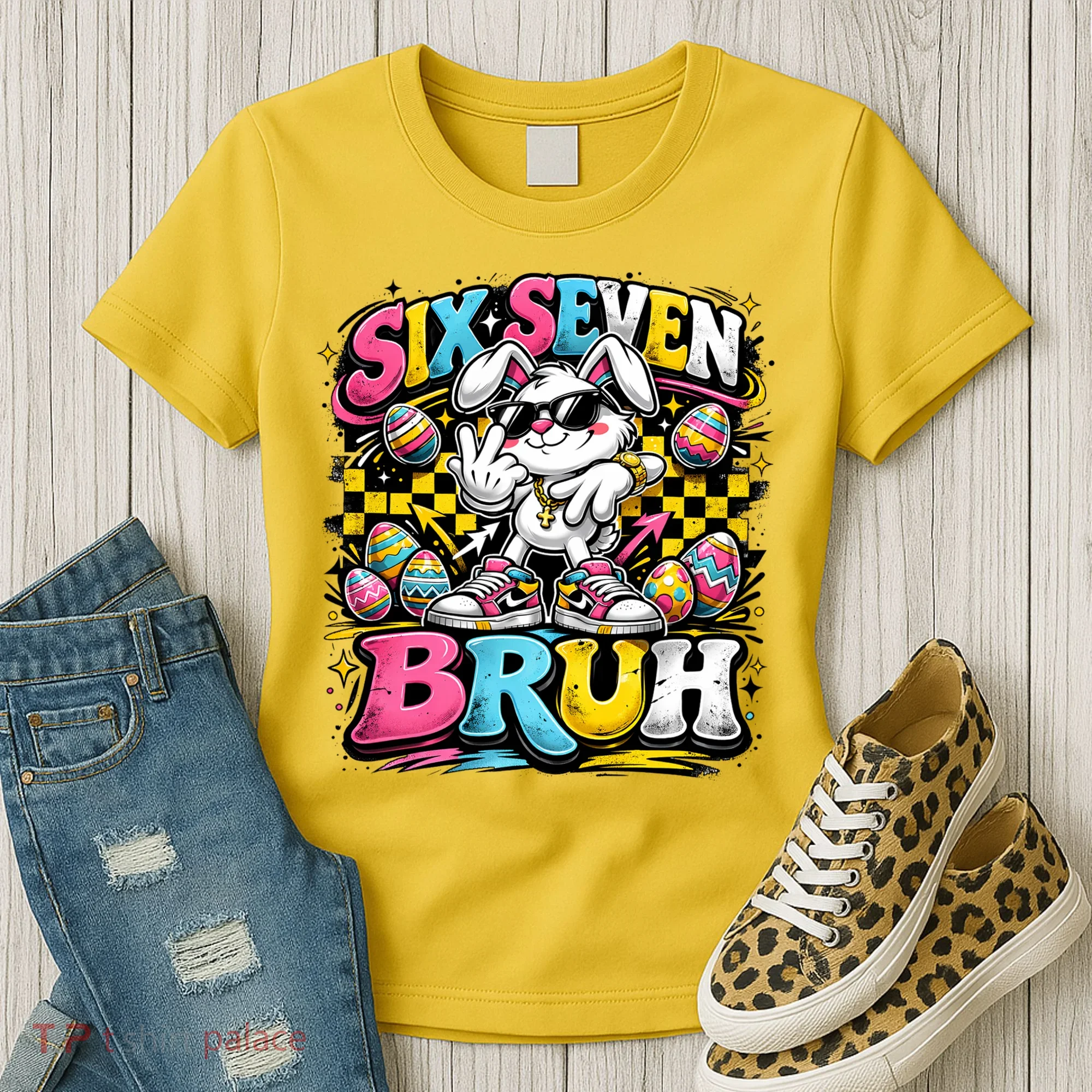 6-7 Meme Funny 67 Easter Bunny Women's T-Shirt