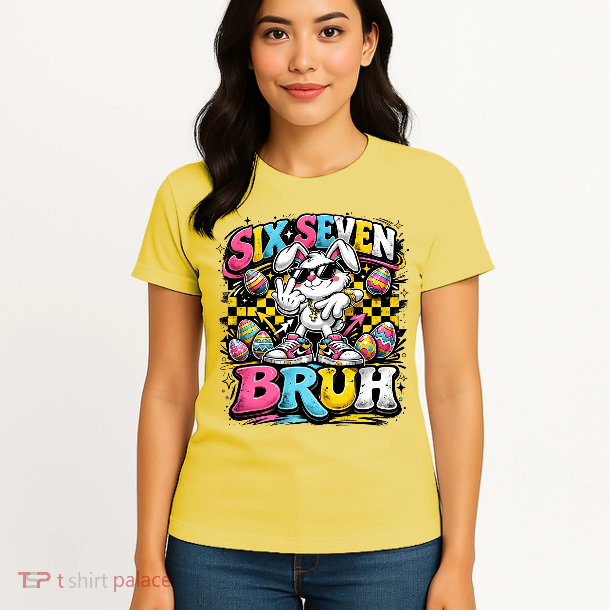 6-7 Meme Funny 67 Easter Bunny Women's T-Shirt