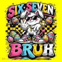 6-7 Meme Funny 67 Easter Bunny Women's T-Shirt thumb 6