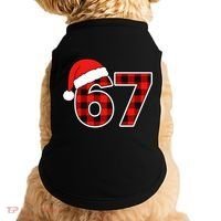 67 Meme Funny Christmas Red Plaid Xmas Slang Doggie Tank thumb 0