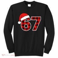 67 Meme Funny Christmas Red Plaid Xmas Slang Sweatshirt thumb 0
