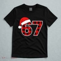 67 Meme Funny Christmas Red Plaid Xmas Slang T-Shirt thumb 5