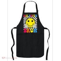67 Meme Gen Alpha Slang 6-7 Six Seven Bruh Smile Face Apron thumb 0