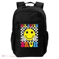 67 Meme Gen Alpha Slang 6-7 Six Seven Bruh Smile Face Backpack thumb 0