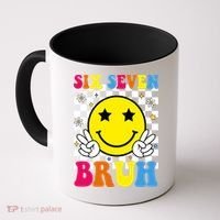 67 Meme Gen Alpha Slang 6-7 Six Seven Bruh Smile Face Coffee Mug thumb 0