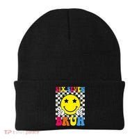 67 Meme Gen Alpha Slang 6-7 Six Seven Bruh Smile Face Beanie thumb 0